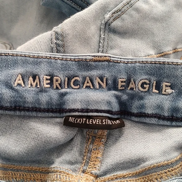 💙 EUC American Eagle Ladie's Next Level Stretch Curvy Highest Rise Jeggings, 4R - Picture 7 of 14